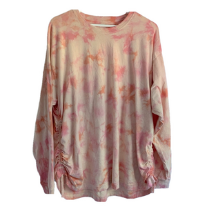 Victoria’s Secret PINK Tie Dye Side Drawstring Long Sleeve Top XXL